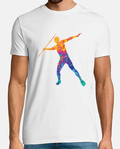 Tee-shirt sports de javelot aquarelle