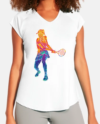 Tee-shirt sports de tennis aquarelle