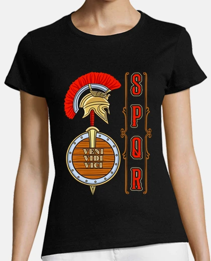 T-shirt spqr roma impero romano frase latina veni vidi vici legion romani