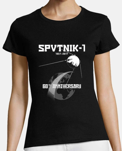 T-shirt sputnik 60 ° anniversario eart artificiale