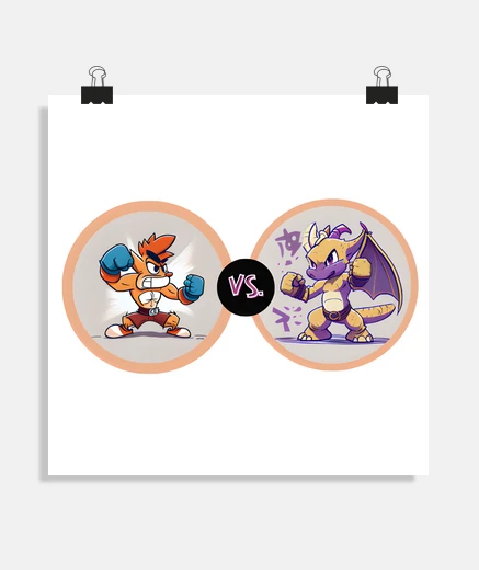 Póster Spyro vs. Crash Bandicoot