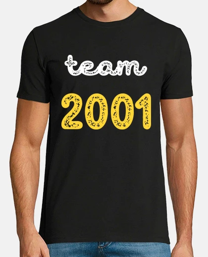 T-shirt squadra 2001 retrò vintage giallo