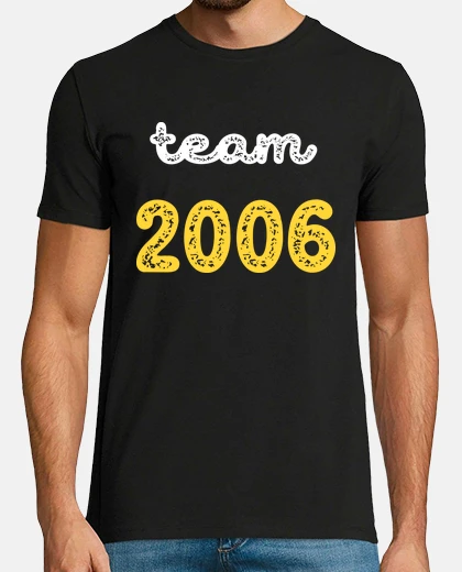 T-shirt squadra 2006 retrò vintage giallo
