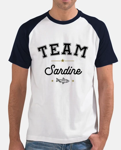 T-shirt squadra di sardine mangiatori di sardin