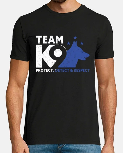T-shirt squadra k9 proteggere rilevare rispetto