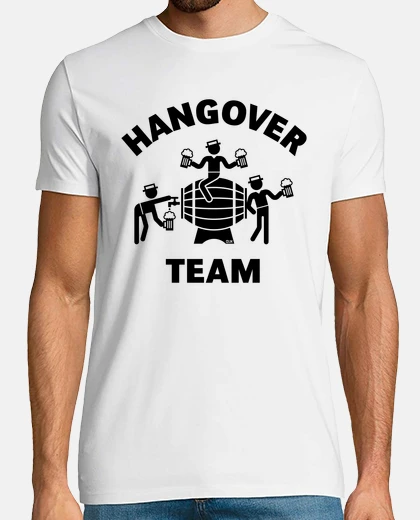 T-shirt squadra post sbornia - bere birra - ner