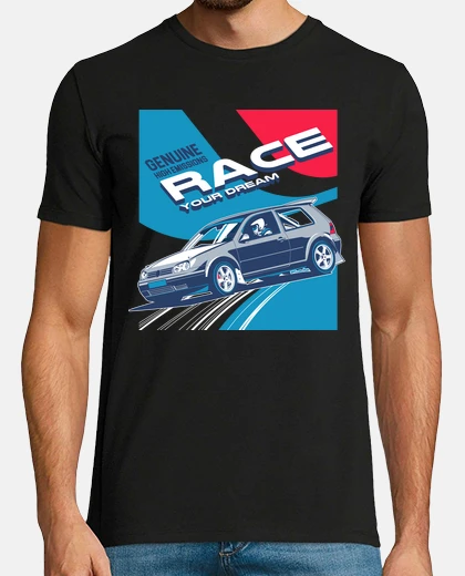 T-shirt squadra race automobilistiche vw golf racing tuning drifting