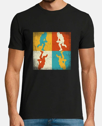 T-shirt squadre retrò di pratica di rugby