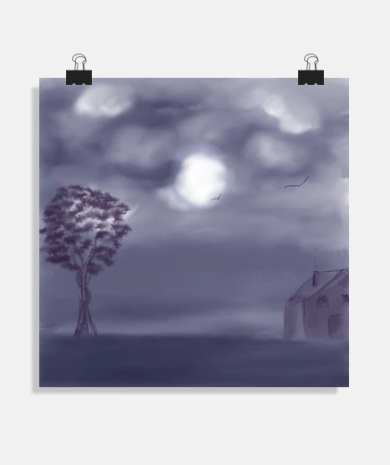 Poster square poster 11 40 x 40 cm the embers of a purple twilight