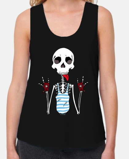 Tee-shirt squelette cool.