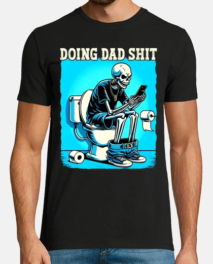 Tee-shirt squelette faisant de la merde à papa t-shirt fête des pères