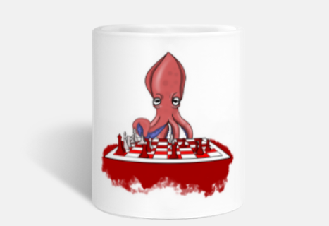 squid playing chess