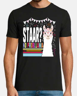 STAAR Texas State No Probllama test day Cute Graphic Llama Flowers School Gift for students