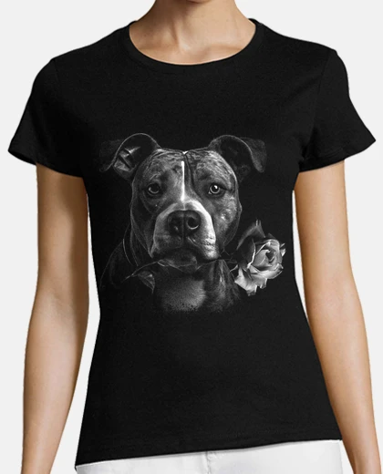 Tee-shirt Staffordshire Bull Terrier dessin réaliste balle dresage 
