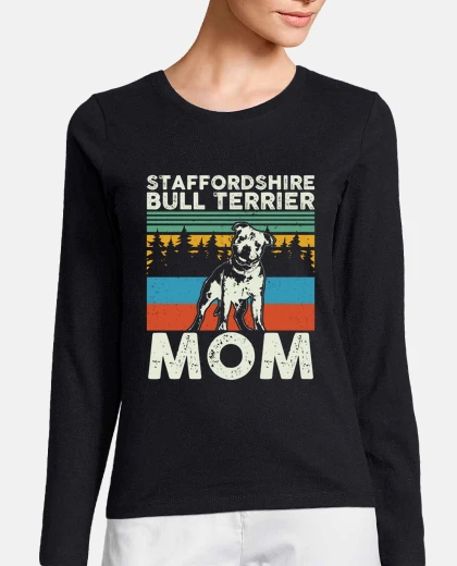 Tee-shirt staffordshire bull terrier maman pitbul