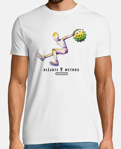 T-shirt stai a due metri di distanza