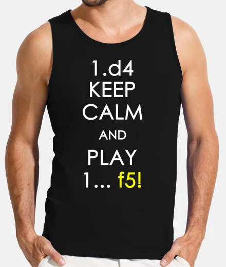 T-shirt stai calmo - scacchi d4-f5