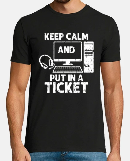 T-shirt stai calmo e metti un biglietto