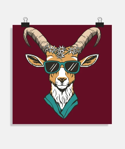 Poster stambecco iberico ibex stilista moda poster poster decorazione della casa