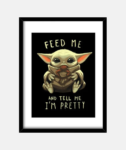 Quadro stampa bebè yoda