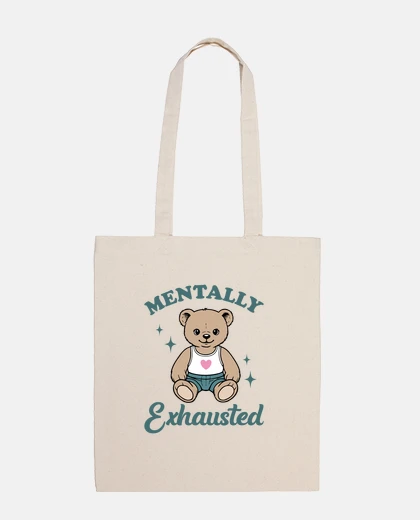 Borsa stanchezza mentale orsacchiotto carino
