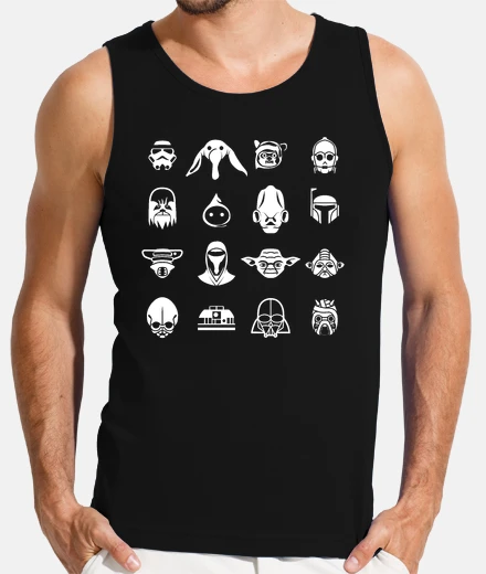 Tee-shirt star wars icônes (fond noir)