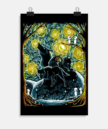 Poster starry forest