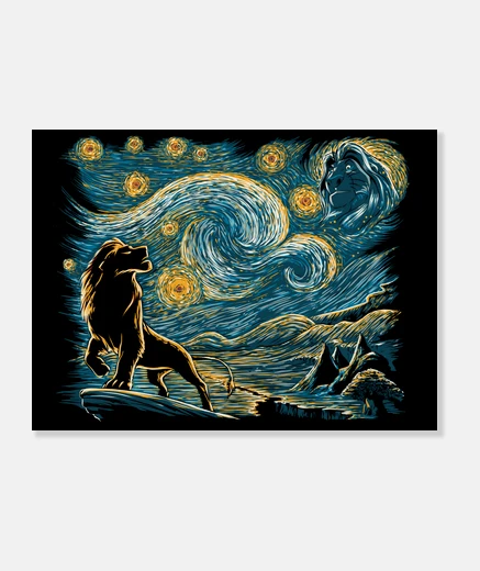 Lienzo Starry Lion king