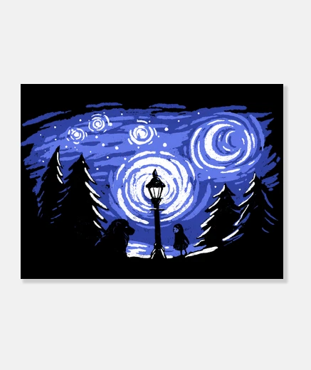 Wall Starry Winter Night