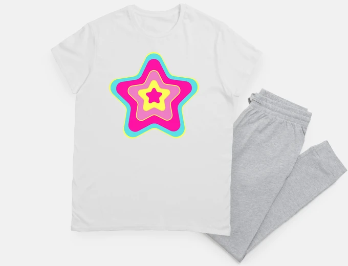 Pajama stars multicolored pop