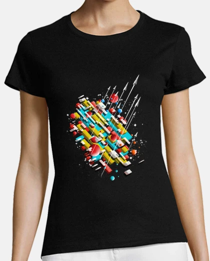 Tee-shirt station spatiale géométrique