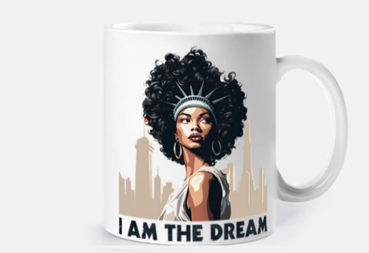 Tazza statua africana della libertà tazza gratuita tè caffè femminismo femminista