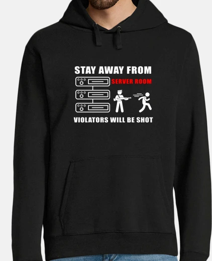 Sudadera STAY AWAY FROM SERVER blanco