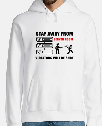 Sudadera STAY AWAY FROM SERVER negro