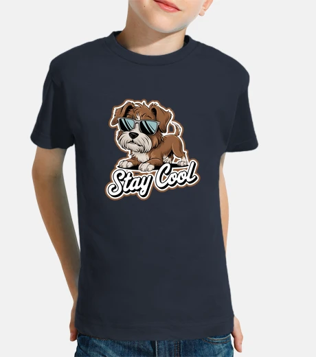 Kids STAY COOL cute dog with sunglasses design