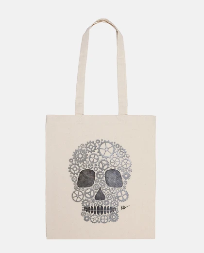 Bag steampunk skull silver !!!
