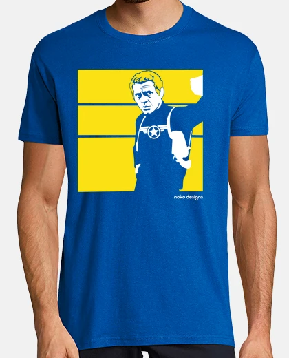 T-shirt steve mcqueen regista di shield