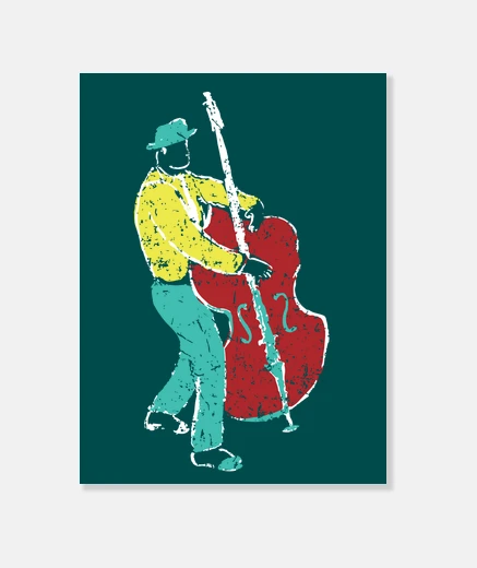 Stampa stile di pittura musicista jazz