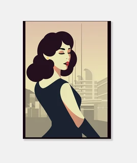 stile artistico delle women arte vintage ragazze della tela vintage