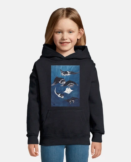 Kids Stingrays in the blue