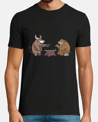 T-shirt stock market trader investor bull bear chess