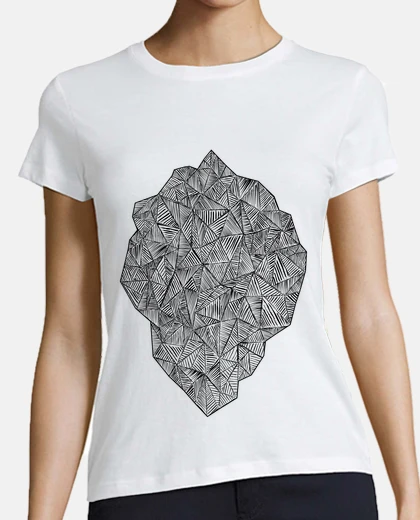 Tee-shirt stone de triangles mixtes - noir