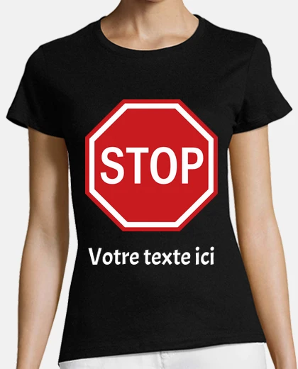 Tee-shirt stop à personnaliser personnalisable manifestation 