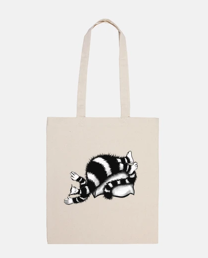 Borsa strano gatto che dorme sul cuscino gras