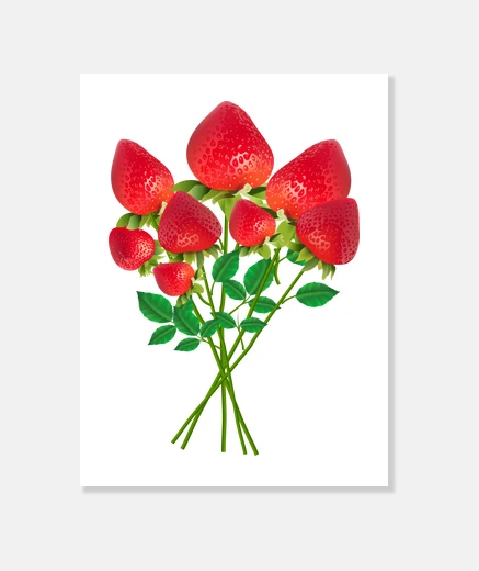 Wall strawberry bouquet
