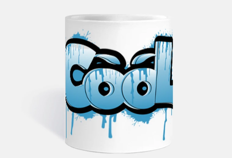 Cup street art graffiti cool identity, eyes, asse, coffee, tea, croissants, infusion, herbal tea, look, 