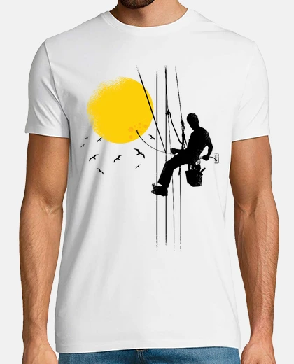 Tee-shirt street art trompe l oeil  soleil oiseau