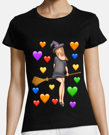 T-shirt strega con cuore one s