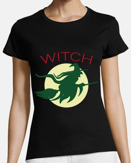 T-shirt strega sul volo dlei scopa