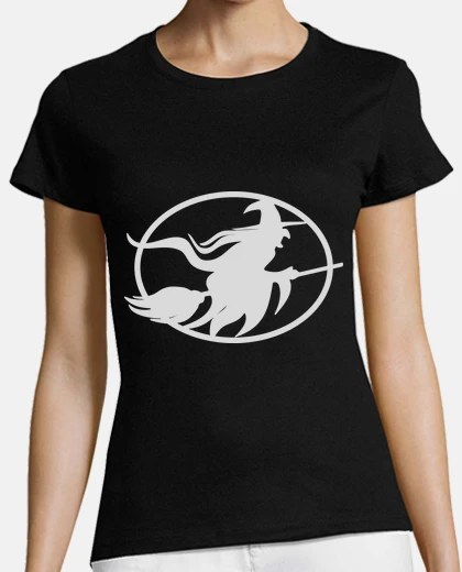 T-shirt strega sul volo dlei scopa